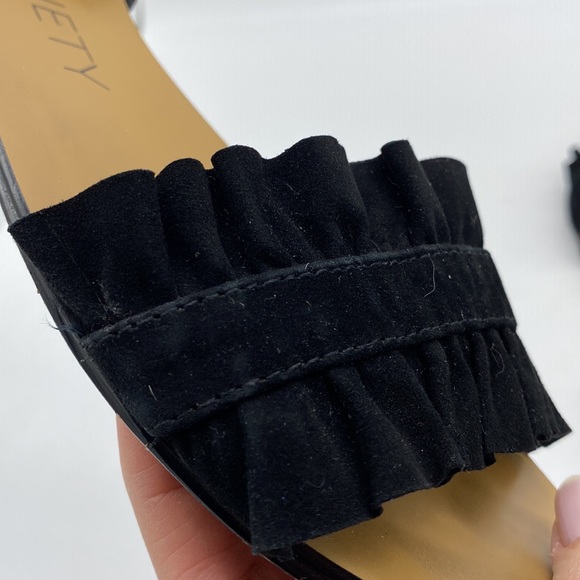 Sole Society Sandals Black Ruffles Womens Size 8.5 M - Picture 14 of 15